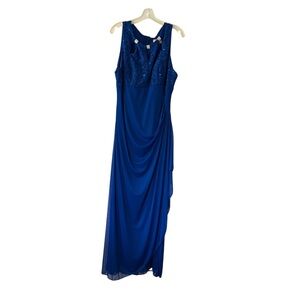 JUNO Royal Blue Lace & Chiffon Evening Gown | Size 2X | New With Tags